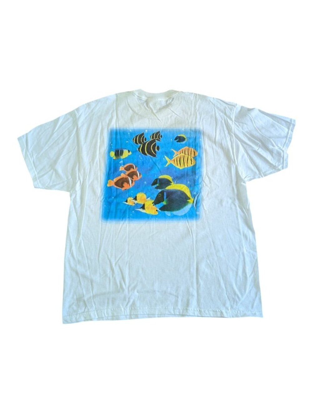 Baltimore Maryland National Aquarium Vintage 90s White Graphic T Shirt Sz XL